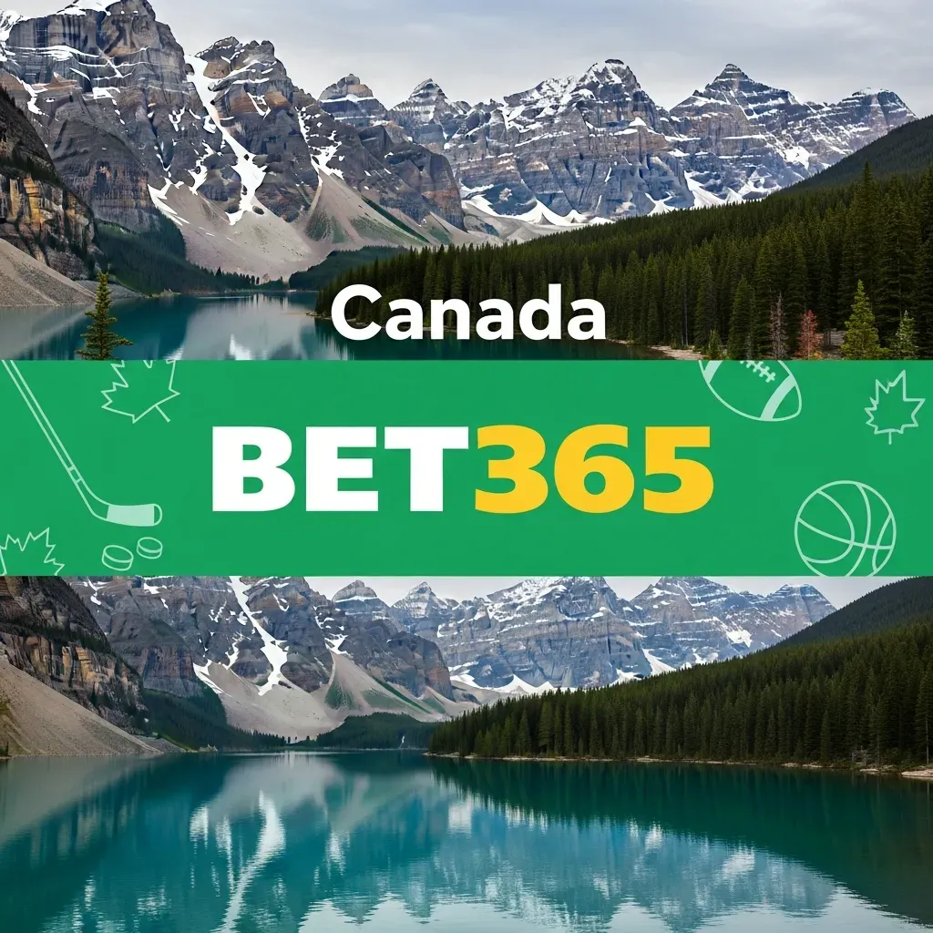 canada bet365 Moraine Lake, Canada landscape with BET365 logo and sports icons